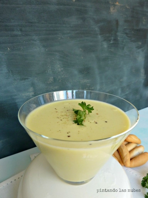 crema fresca espárragos