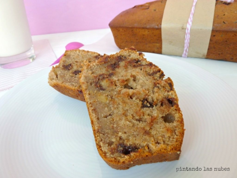trozo pastel plátano