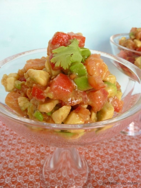tartar con salmón