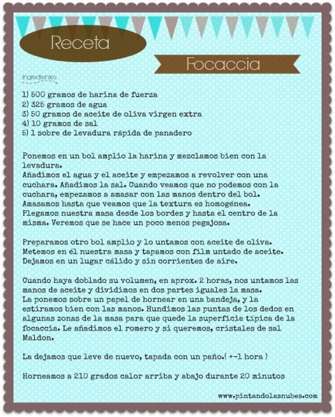 focaccia texto
