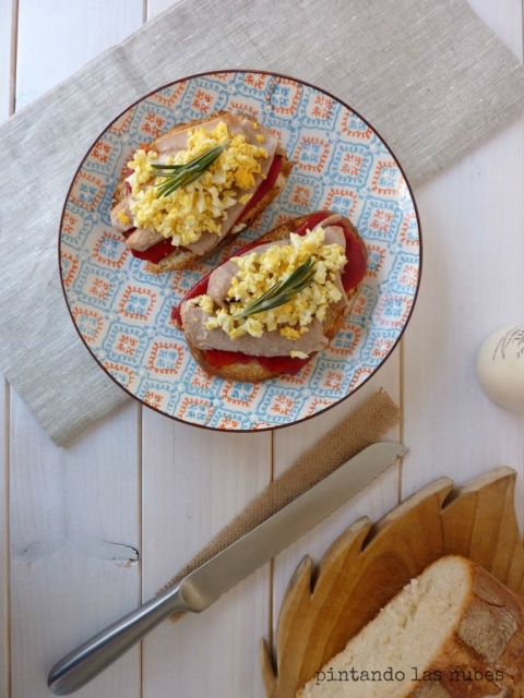 tosta de pimientos