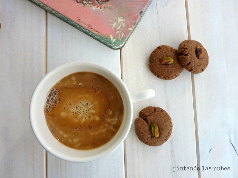 galletas de chocolate y café
