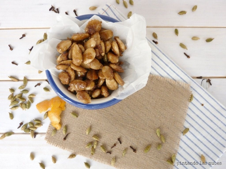 Receta de almendras especiadas
