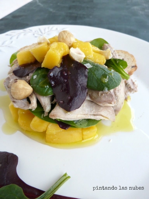 Ensalada perdiz y mango