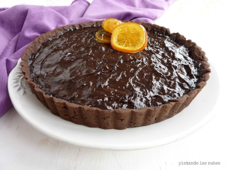 Tarta de chocolate y naranja