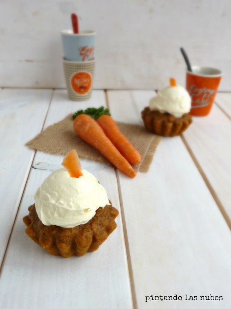 Mini tartas de zanahoria y queso