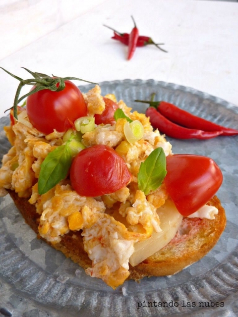 Tostada con picante