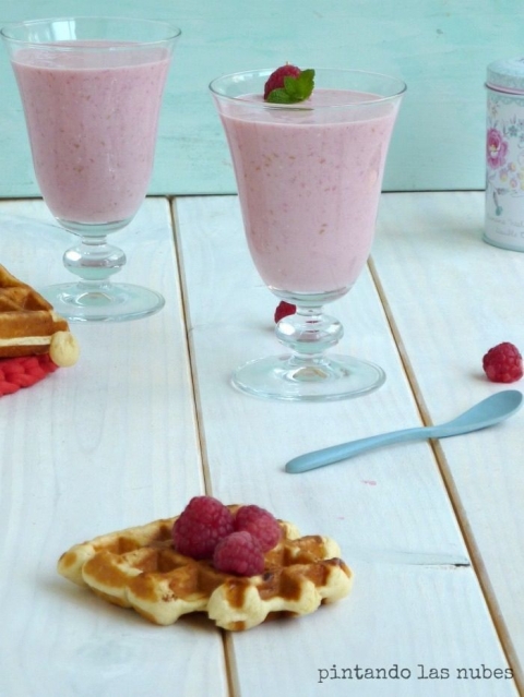 batido natural de frambuesas