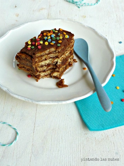 Tarta de galletas y chocolate