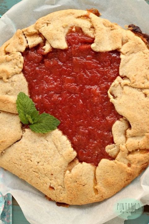 Cómo hacer galette de compota de ruibarbo
