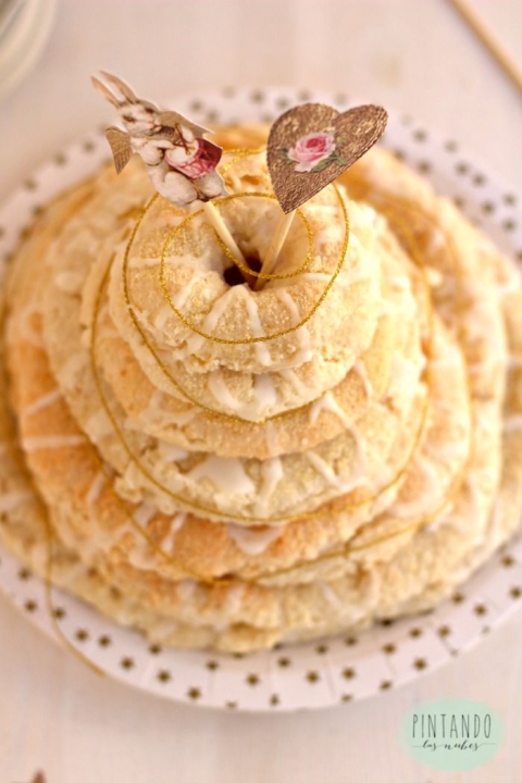 Kransekake receta navideña danesa