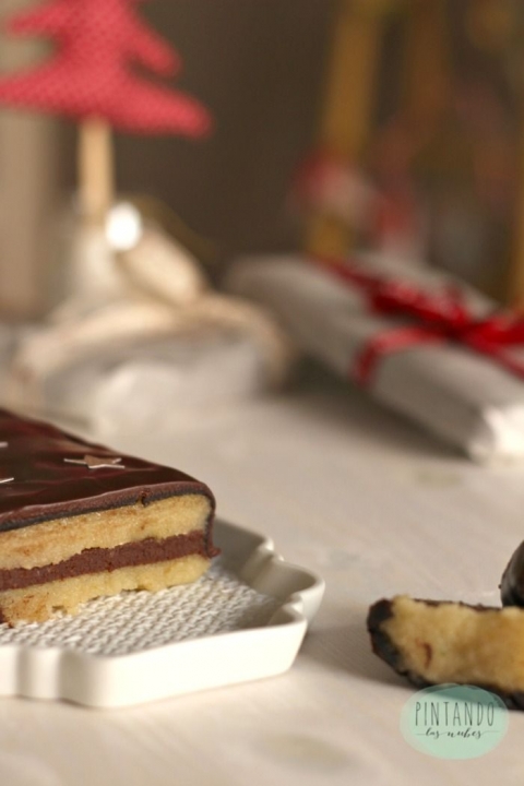 Turrón casero de trufa y mazapán