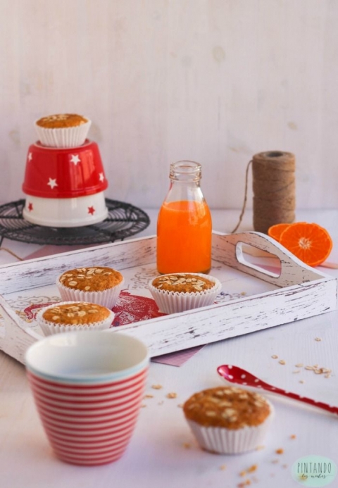 Bizcocho de avena, podemos preparar magdalenas de avena con lo que sobra