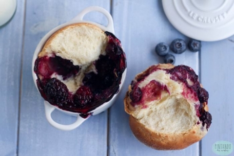 Interior de brioche en cocotte