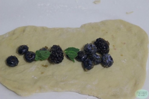 Relleno de moras y arándanos