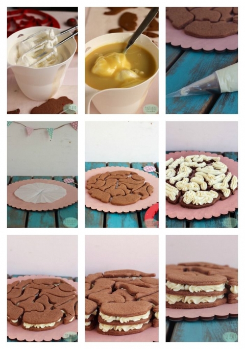 Cómo montar una tarta de galletas 
