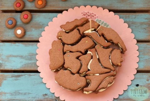 Tarta de animal cookies por Pintando las nubes