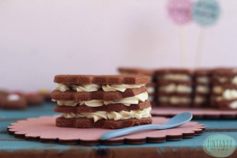 Tarta de cookies de chocolate para cumples