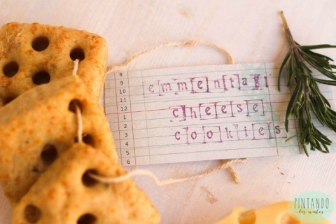 Galletas de queso emmental ( etiqueta)