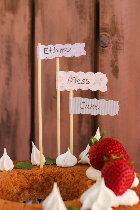 Banderines para cake por Pintando las nubes