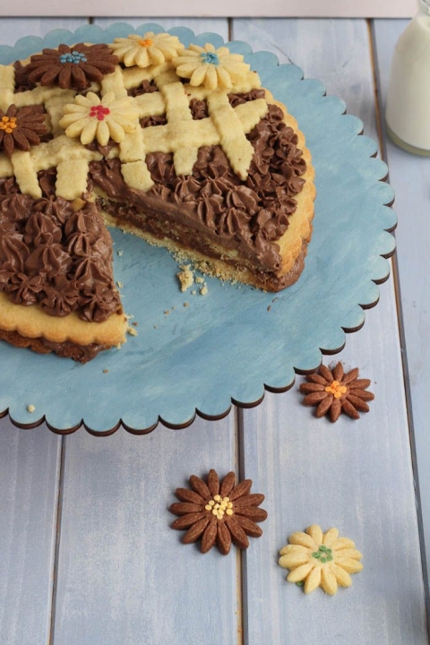Receta de tarta de chocolate y galletas