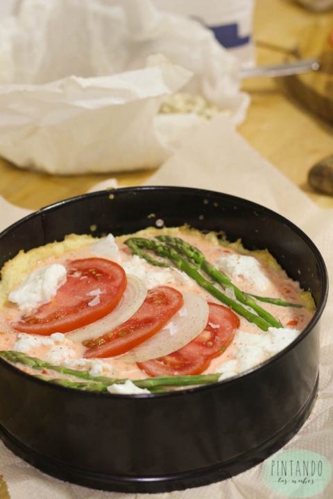 Receta de tarta salada de verduras