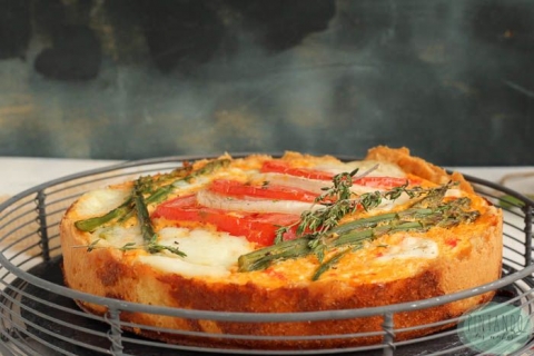Receta de tarta salada de verduras