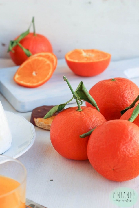Mandarinas y naranjas por Pintando las nubes