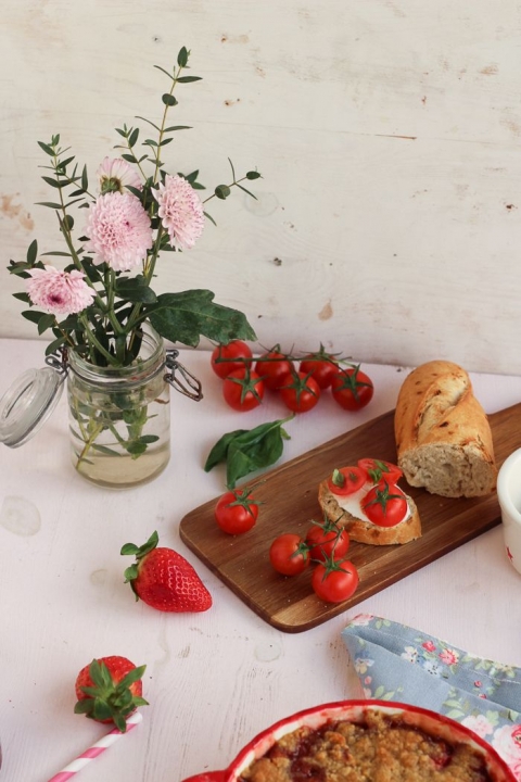 Brunch rojo para los enamorados