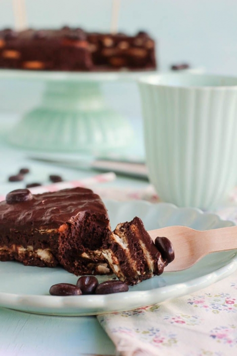 Receta de tarta de chocolate y café sin horno