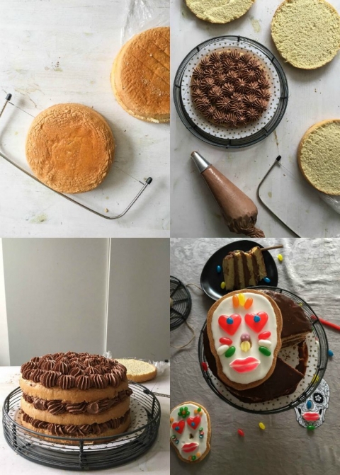 Paso a paso de la tarta Catrina
