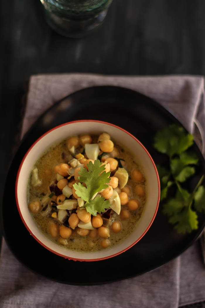 Receta para hacer curry de garbanzos