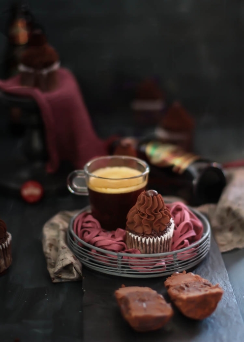 Pasteles de chocolate para un desayuno de domingo por Pintando las nubes