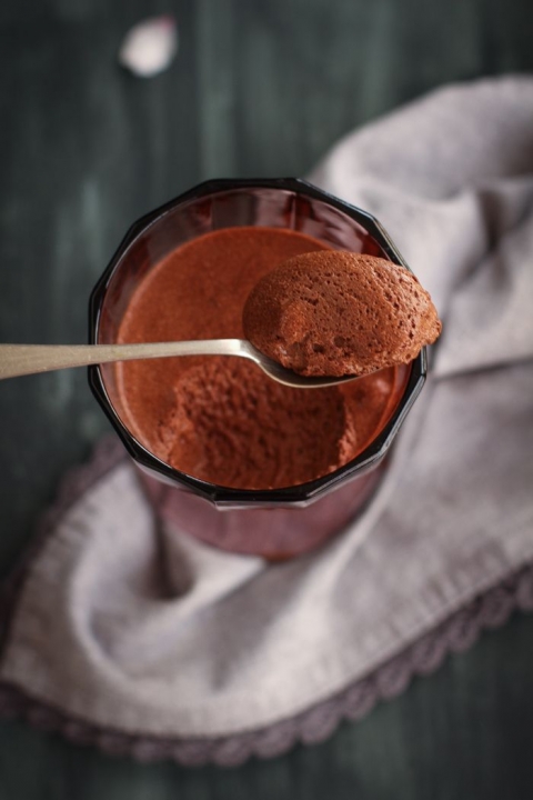 mousse de chocolate sin lactosa