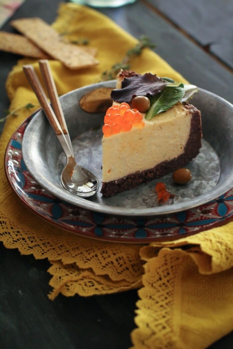Cheescake de salmón en olla rápida por Pintando las nubes