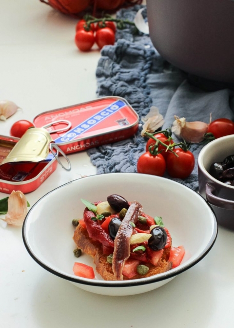 Panzanella en tosta 
